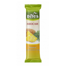 Батончик-мюсли "DiYes healthy food" Ананас, Без сахара, 25 ГР